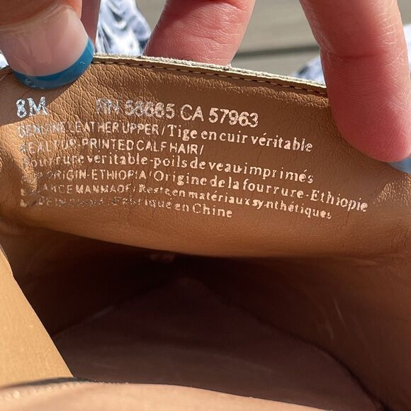 Halogen CORBIN Mules Women’s 8 Leopard Print Calf Hair Black Suede Point Slide - Picture 10 of 10